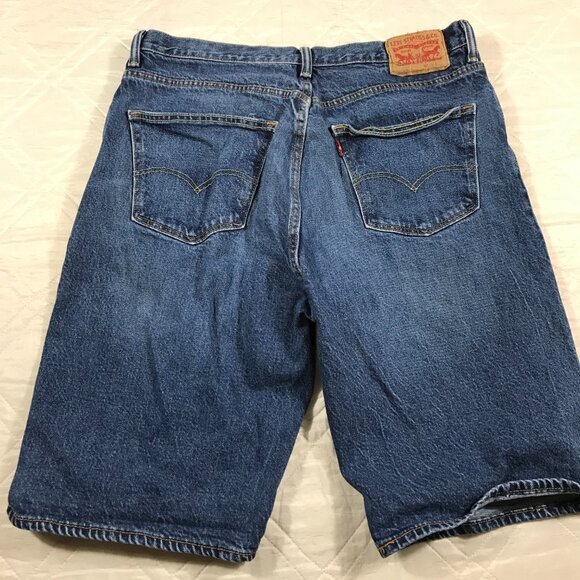 Levi's 569 Blue Denim Jean Shorts Jorts Men’s Size 33 - Picture 4 of 4